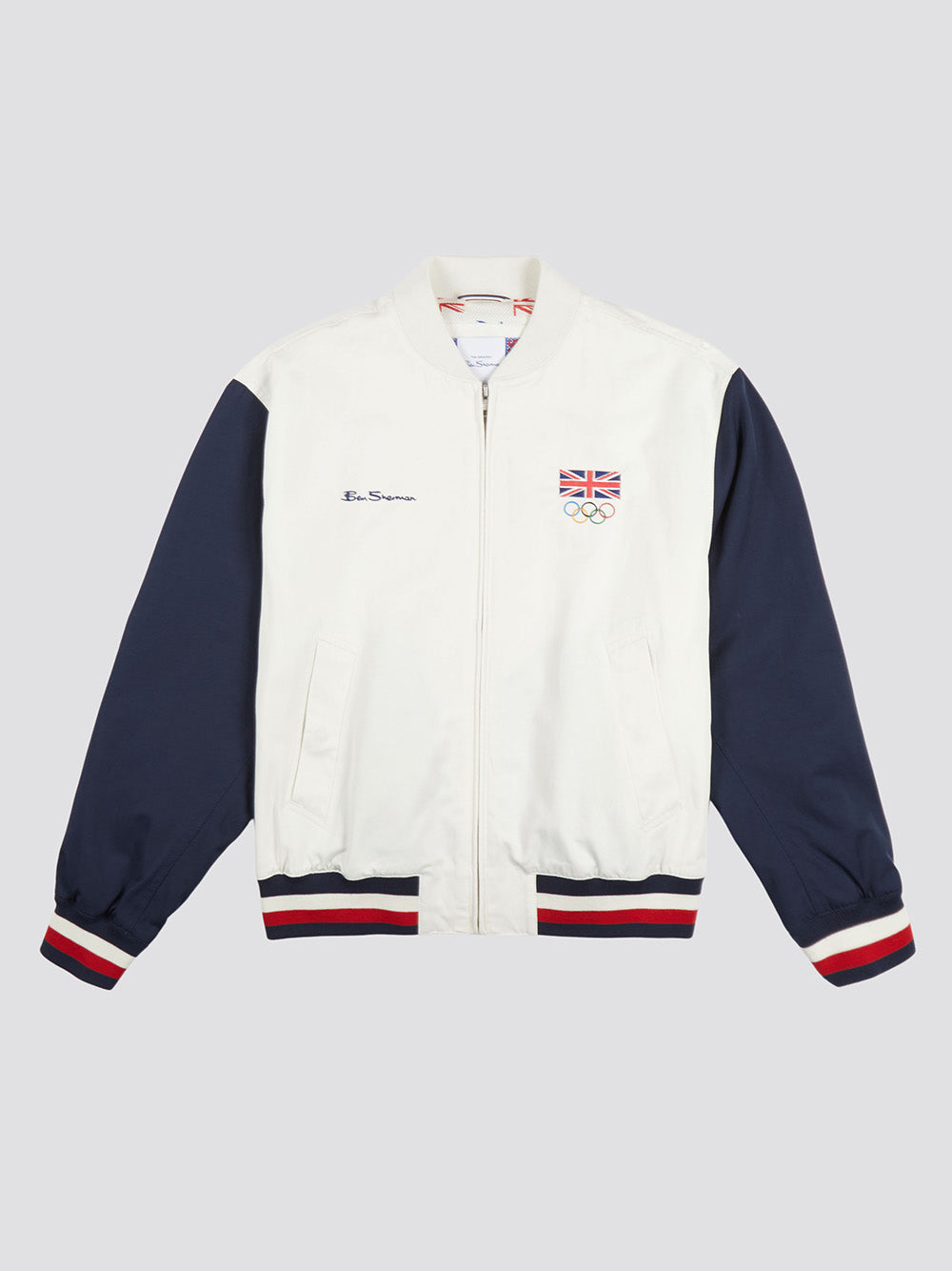 Vestes Ben Sherman Team GB Commercial Bomber Blanche | UDX-73687011